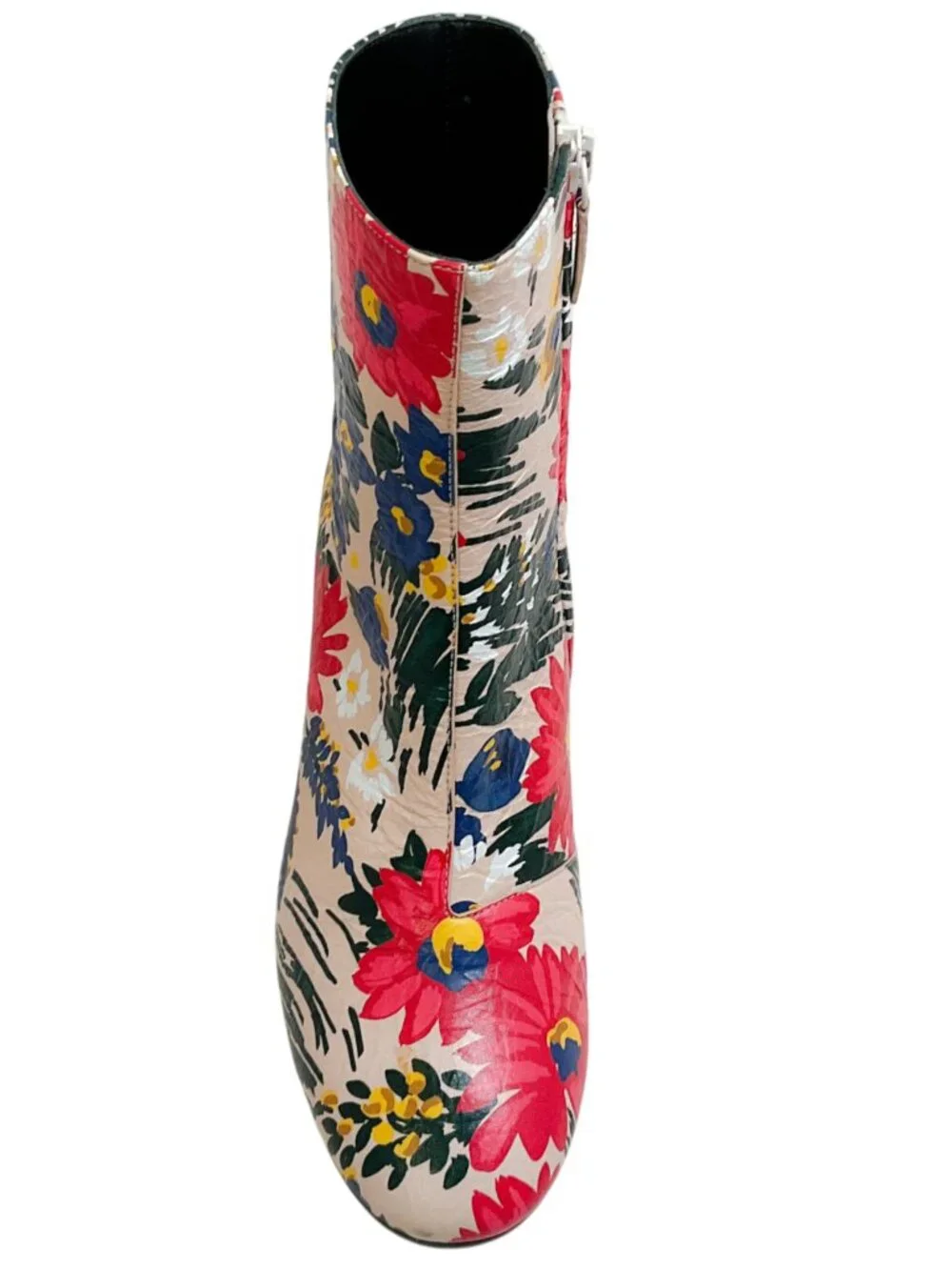 Balenciaga Multi Floral Print Leather Booties - Picture 4 of 12